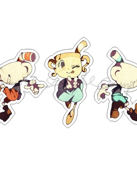 动漫游戏周边茶杯头CUPHEAD/MUGMAN透明亚克力挂件现货满包邮全新