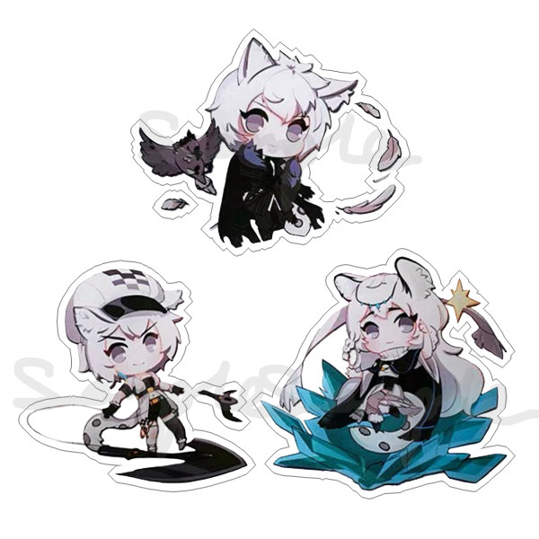 动漫周边游戏周边玩具明日方舟雪豹q版透明亚克力挂件现货满包邮