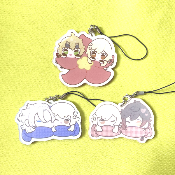 绮丽屋日本动漫周边原神阿贝多萤贴贴二次元钥匙扣挂件亚克力现货