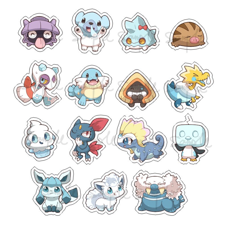 动漫游戏周边口袋妖怪精灵宝可梦冰系冰精灵透明亚克力挂件现货