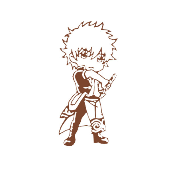 动漫游戏周边银魂Gintama坂田银时墙贴车贴电脑贴创意满百包邮新