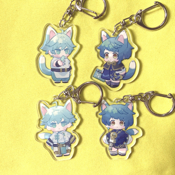 绮丽屋动漫周边二次元玩具原神重云行秋q版透明亚克力挂件现货新