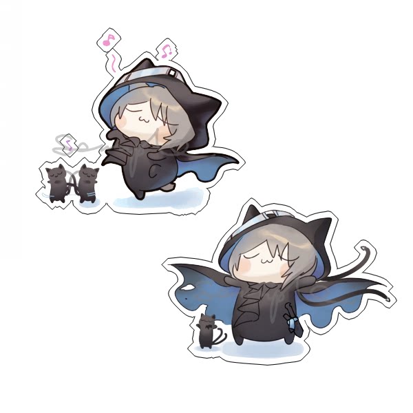 动漫周边游戏周边玩具明日方舟q版傀影唱歌透明亚克力挂件现货