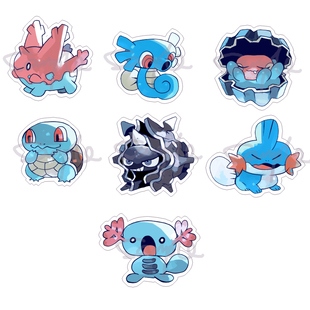 动漫游戏周边口袋妖怪精灵宝可梦珊瑚水系透明亚克力挂件吊饰包邮