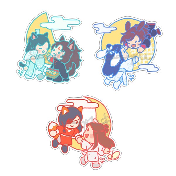 绮丽屋日本动漫周边q版天官赐福/人渣反派自救系统透明亚克力挂件