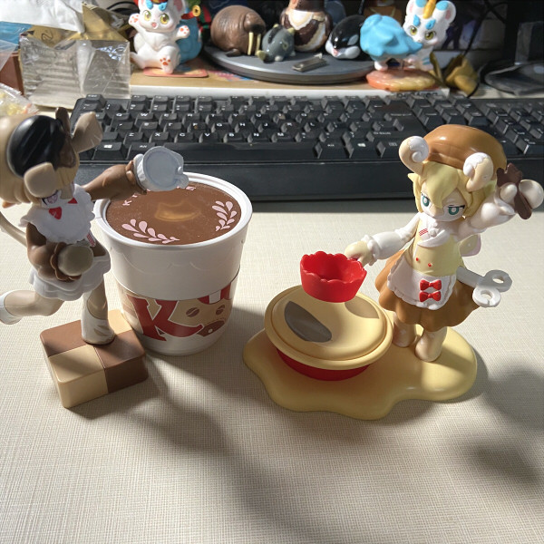 动漫游戏周边原神KFC肯德基联动美露莘玩偶摆件咖啡款+蛋挞款全新