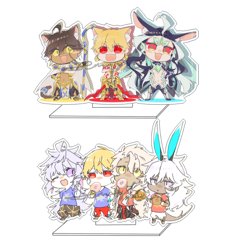 动漫游戏周边Fate Grand Order Q版闪闪始皇帝透明亚克力立牌包邮