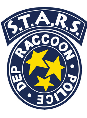 动漫游戏周边生化危机BIOHAZARD浣熊市警察局墙贴车贴电脑贴包邮