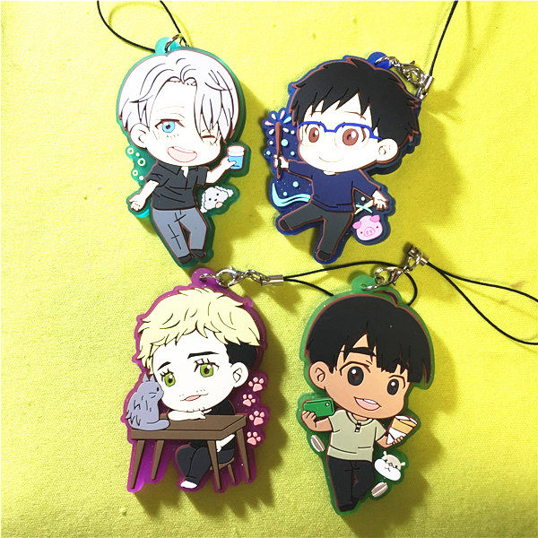 绮丽屋日本动漫周边原单散货冰上的尤里yuri on ice橡胶挂件包邮