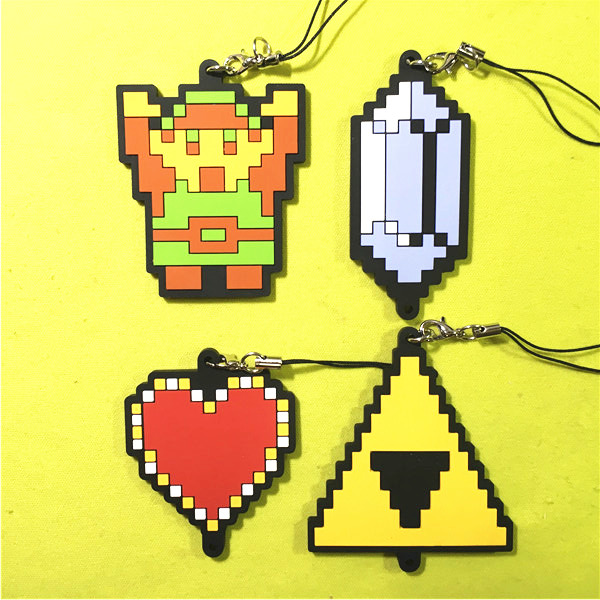 绮丽屋日本动漫周边原单散货塞尔达传说初代三角力量橡胶挂件包邮