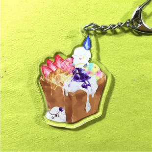 绮丽屋日本动漫周边口袋妖怪精灵宝可梦烛光灵蛋糕透明亚克力挂件