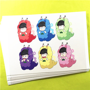 绮丽屋日本动漫周边阿松Q版高光覆膜贴纸满百包邮淘金币现货