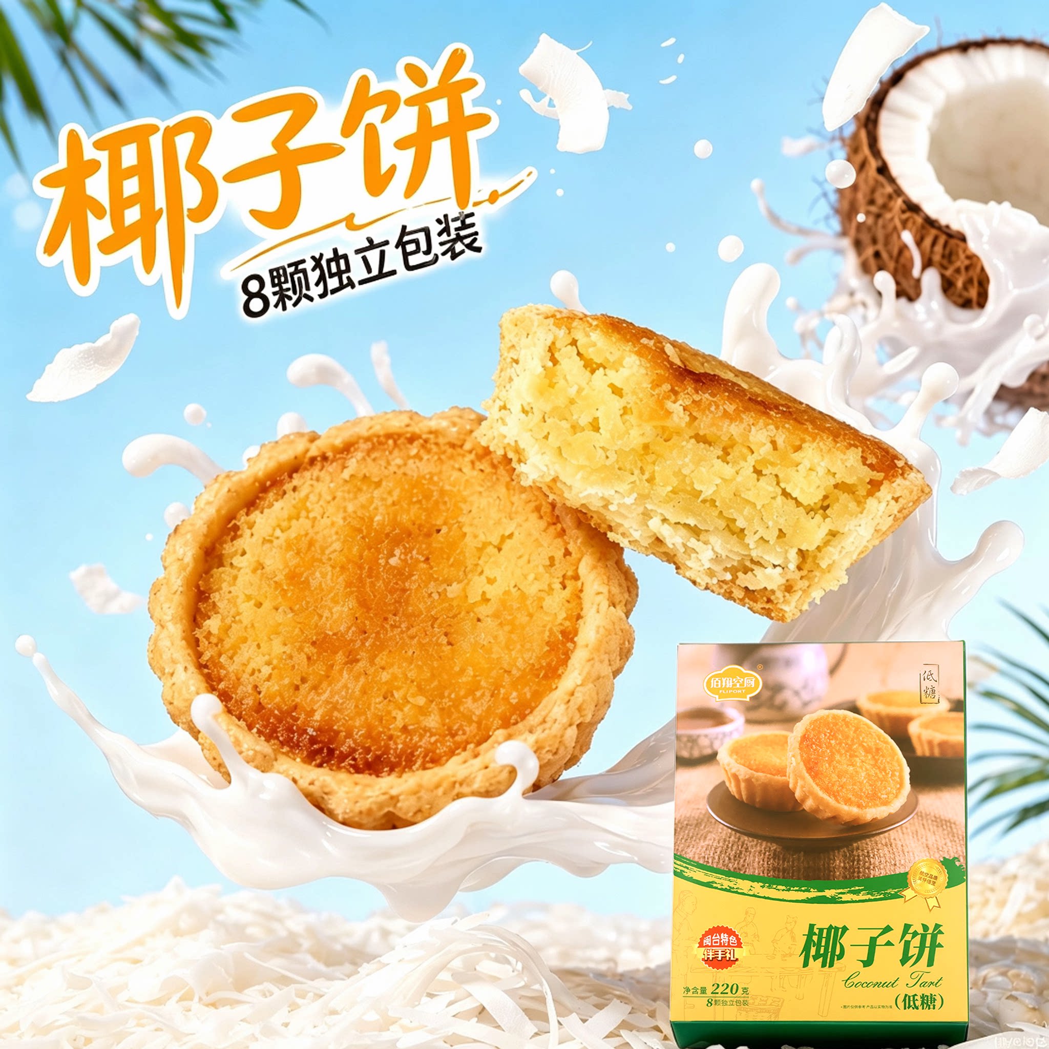 佰翔空厨椰子饼椰挞厦门馅饼点心早餐糕点面包零食图片