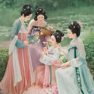女漢服租賃唐朝復(fù)原款 超仙飄逸舞蹈演出中秋文藝匯演運動會走秀