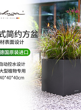 Lechuza德国进口花盆自动吸水绿植客厅大口径仿水泥家用canto 40