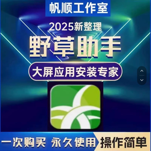 野草助手欢视助手 口令安装包电视下载安装第三方软件应用App