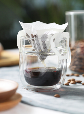 HARIO日本咖啡挂耳滤纸V60滴滤手冲咖啡粉滤袋挂耳过滤网户外