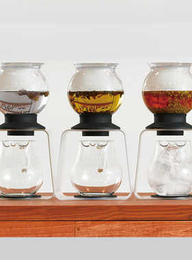 HARIO日本耐热玻璃泡茶器水塔日式创意过滤花茶壶茶具套装TDR