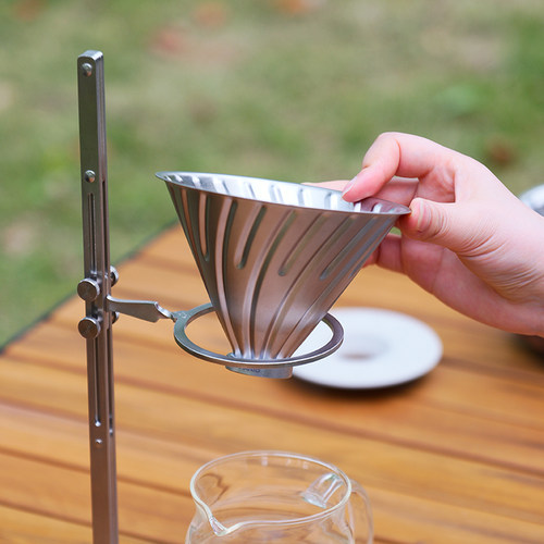 【NEW】HARIO纯钛系列手冲咖啡V60滤杯钛杯家用露营金属滤杯极简