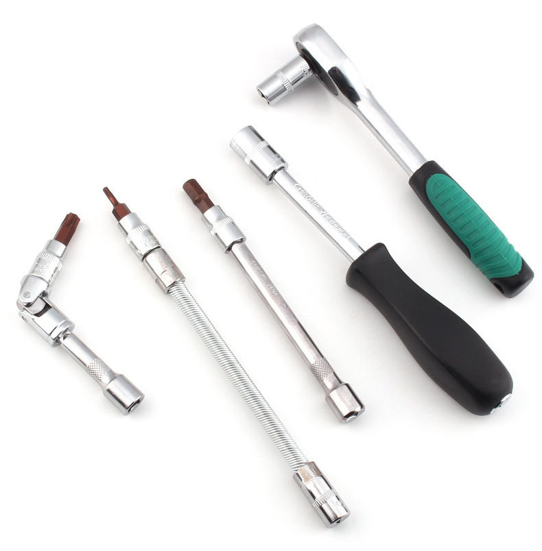 46개 소켓 및 비트 비트 래칫 렌치 조합 마이크로 세트 1|4 소형 플라잉 소켓 ??세트 차량 수리용 비트