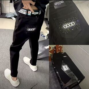 男装 网红同款 直筒裤 帅气牛仔裤 Good字母印牌修身 小脚时尚