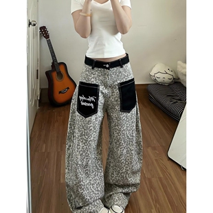 嘻哈ins潮高街潮流痞帅长裤 港风潮男夏季 字母牛仔裤 2024个性 新款