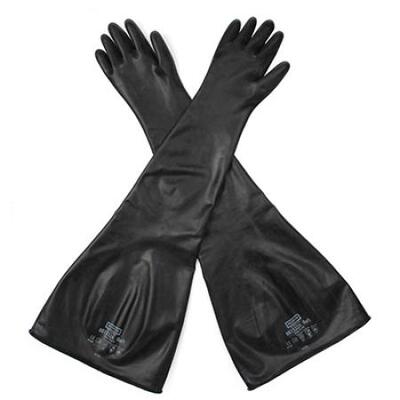 电池厂耐腐蚀长臂丁基手套70CM真空箱注液机耐酸碱防刺腐蚀水油滑