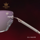 万金宝新款 GA9003 眼镜钻石切边无框眼镜镶钻定制无边框眼镜女款