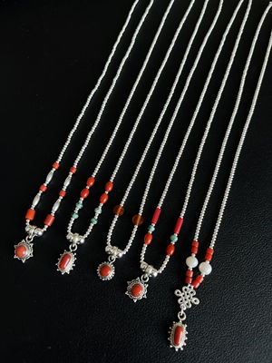 925纯银个性手工山湖吊坠项链纯银蒙古银饰艾斯银饰民族风银首饰