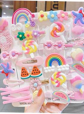 14psc children hair clip side clip cartoon hair accessories