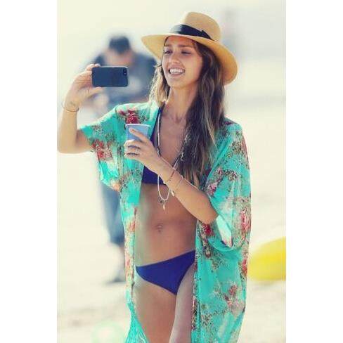 Bikini Chiffon Fringe Jacket Cover Up Beach Sun Protection