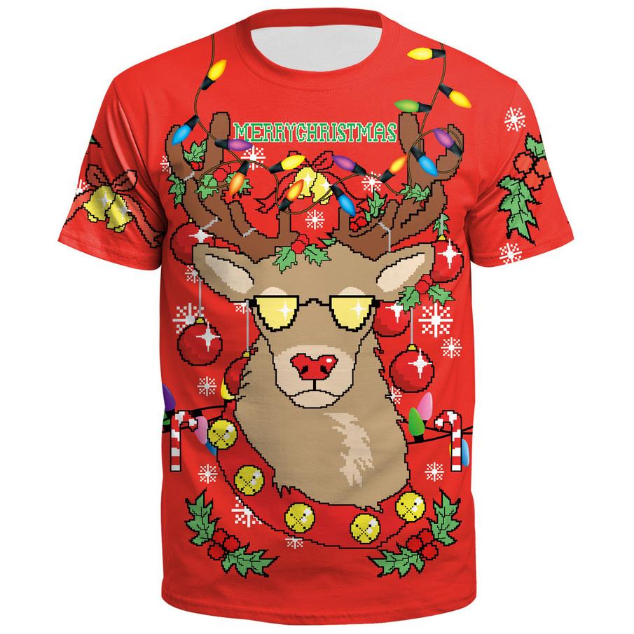 autumn newest mens clothing d printing christmas mans male