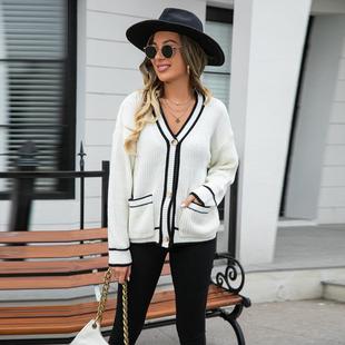 neck color for size matching sweater pocket women jacket