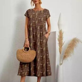 loose neck and linen womens Fashionable sleeveless cotton
