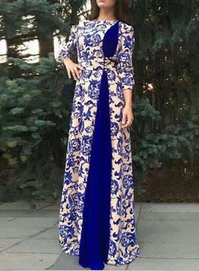 oversize xl bluewhite porcelain qipao new mxai cheongsam