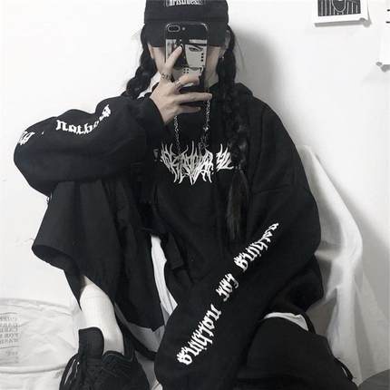hoodie hip pullover clothes autumn winter oversize female