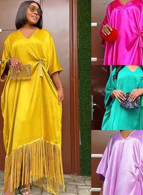 vestidos summer for loose women dress tassel black