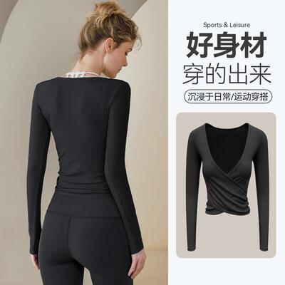 Top Cover-Up Yoga Pilates Fitness Running T-Shirt Sleeve