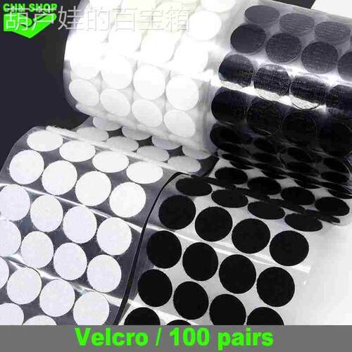 Velcro BrandHook-And-Loop Black Adhesive Dots 100Pairs