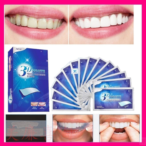 14Pcs/7Pair 3D Teeth Whitening Stripes Teeth Bleaching Tool