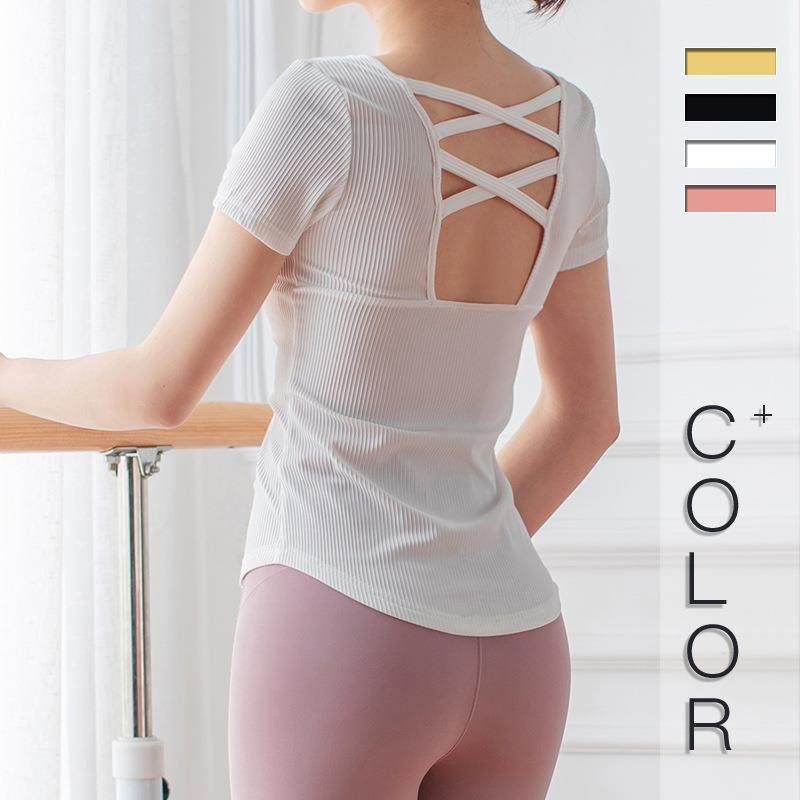 T-shirt short-sleeved training running slim clothes fitness