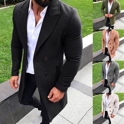 Mens windbreaker mens woolen coat mens woolen