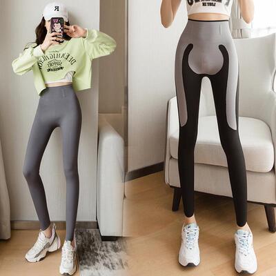 Floating pants gray shark womens high waist abdomen large