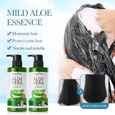 shampoo aloe vera Hair Growth Fast Anti losssmooth芦荟洗发水