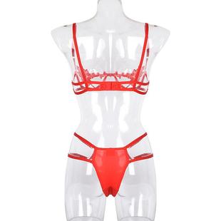 hollow steel ladies ring flower two lingerie suit sexy