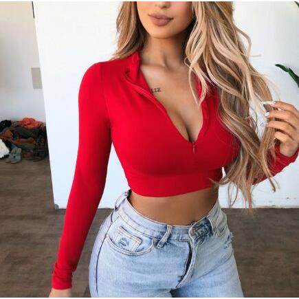 s ribbed long active tops -shirts workout streetwear collar