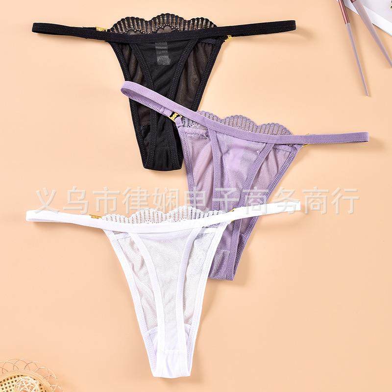 Womens sexy and charming bow lace low waist pure cotton