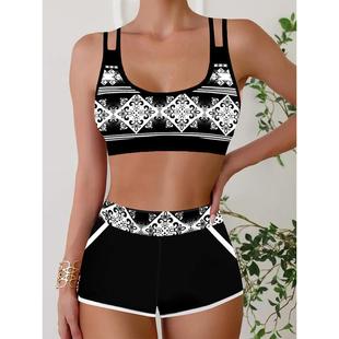 sports swimsuit bikini plus womens Two size piece