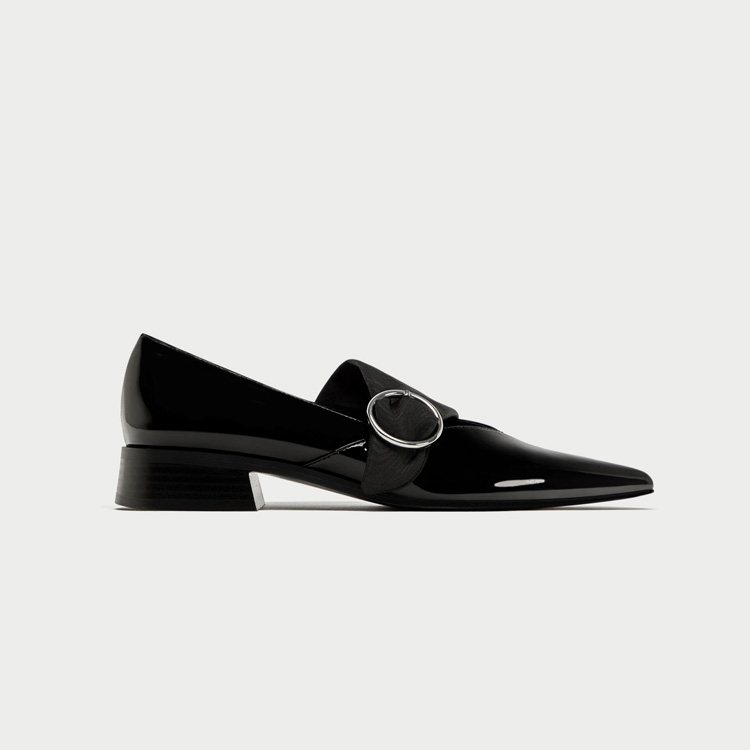 zara´ºÇïÆáƤˮ×ê´î¿Û¼âͷƽµ×СƤЬdz¿Ú°Ù´îÐÝÏÐÓ¢Â׷絥ЬŮ