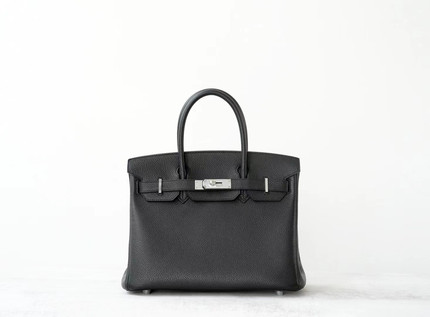 2025新款半手缝进口togo头层牛皮30CM不锈钢铂金包女包真皮手提包